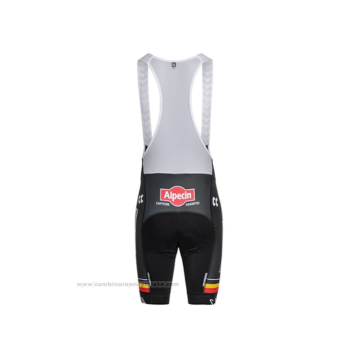 2021 Maillot Cyclisme Alpecin Fenix Champion Belgique Manches Courtes et Cuissard